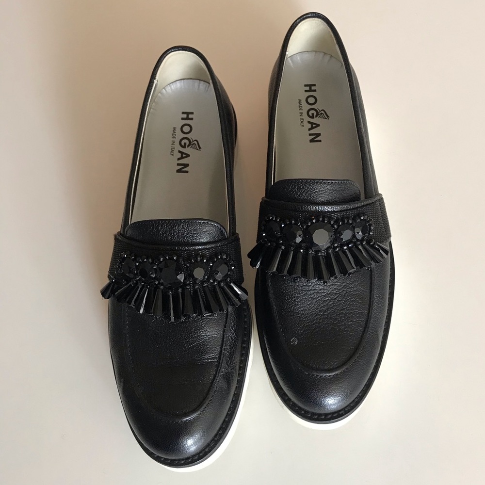 HOGAN WOMEN'S LEATHER LOAFERS